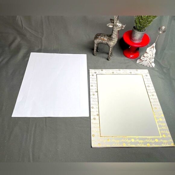 15 NEW Gold Foil Script Happy Holidays Border Stationery NWOT 15 pages - Picture 4 of 5